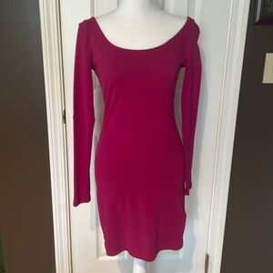 Sparkle & Fade Magenta Low Back L/S Dress